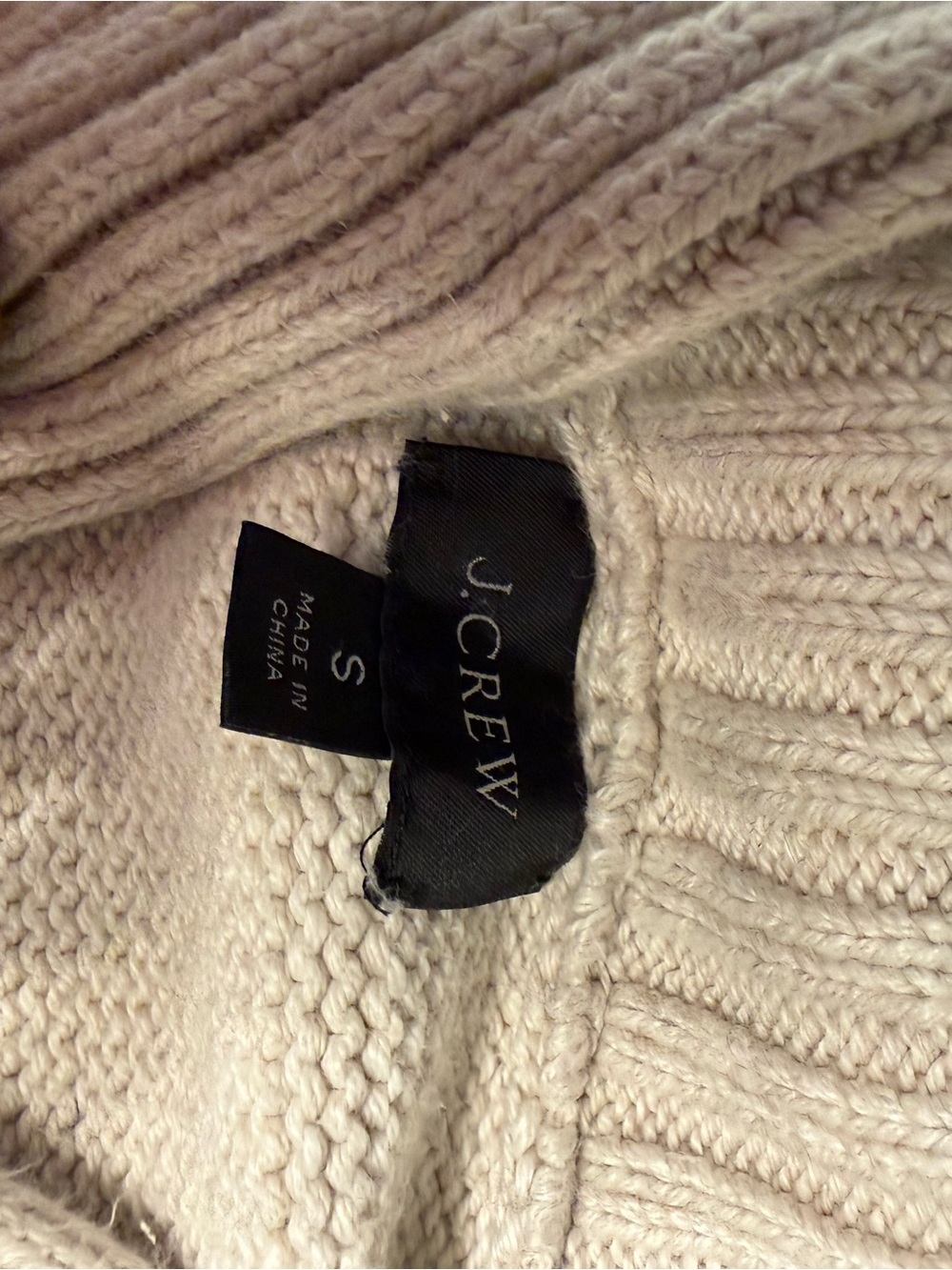 J. Crew Men’s Cream and Navy Striped Shawl Neck Sweater - Picture 3 of 10